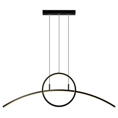 Curved Circle Metal Modern Pendant