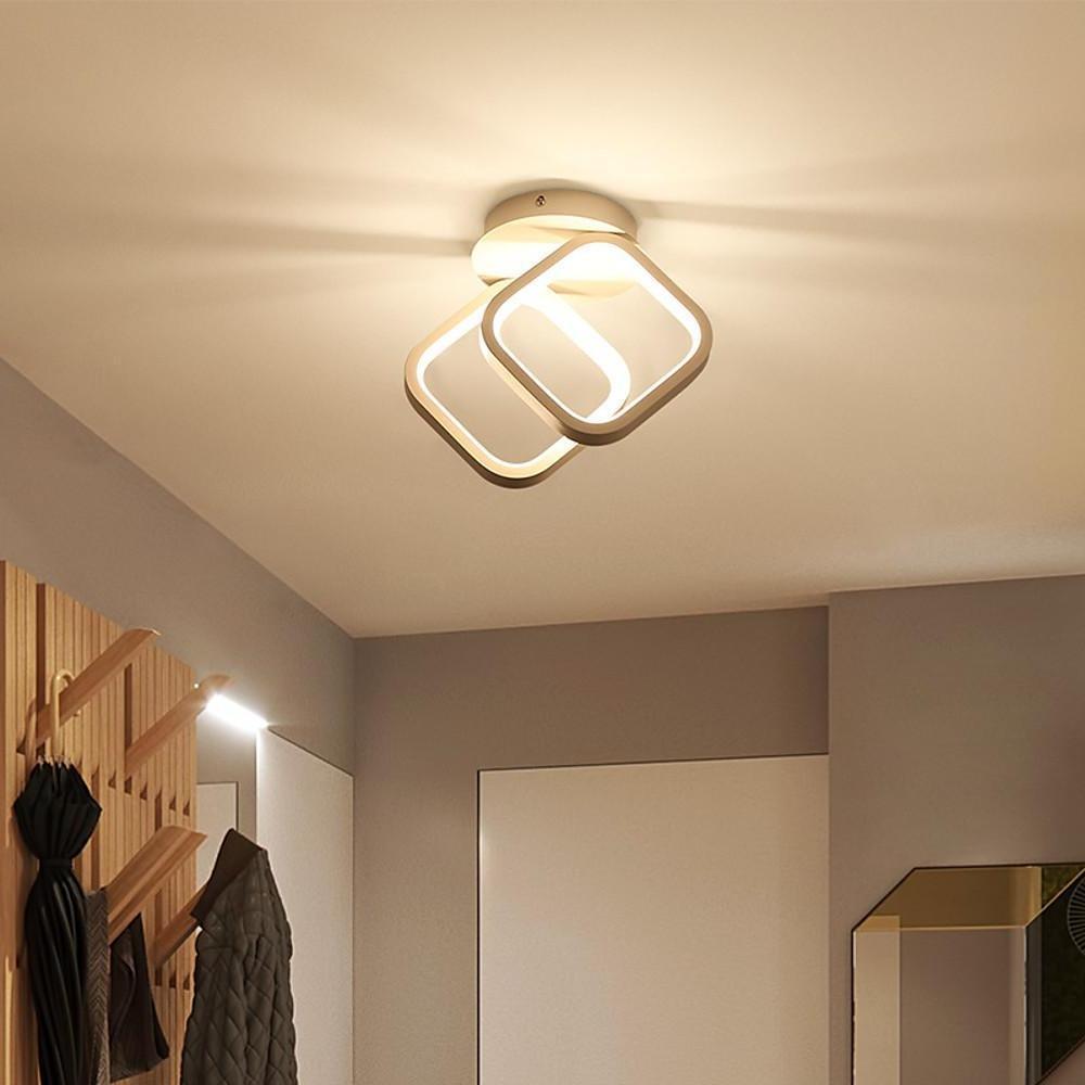 Two-Ring Minimalist LED Flush Mount Light