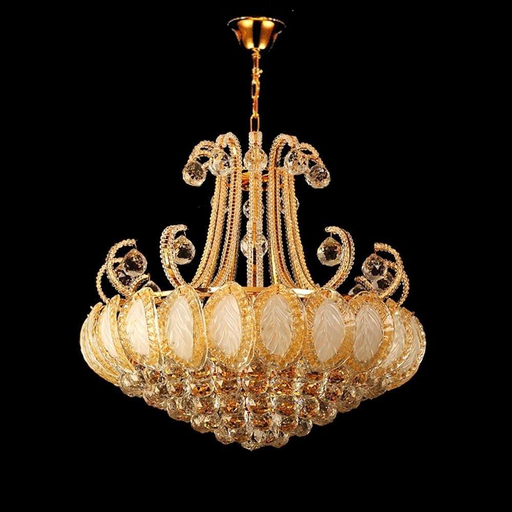 8-light Modern Gold/Silver Vintage Crystal Chandeliers For Living Room-Lighom