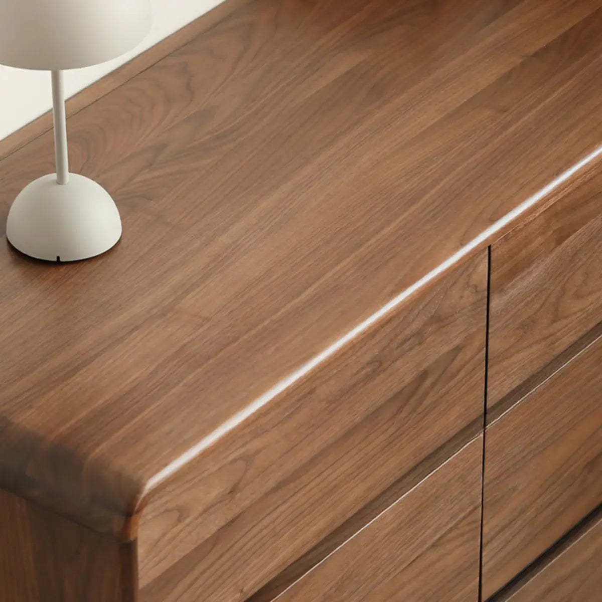 Traditional Natural Wood Drawer Makeup Vanity — Right