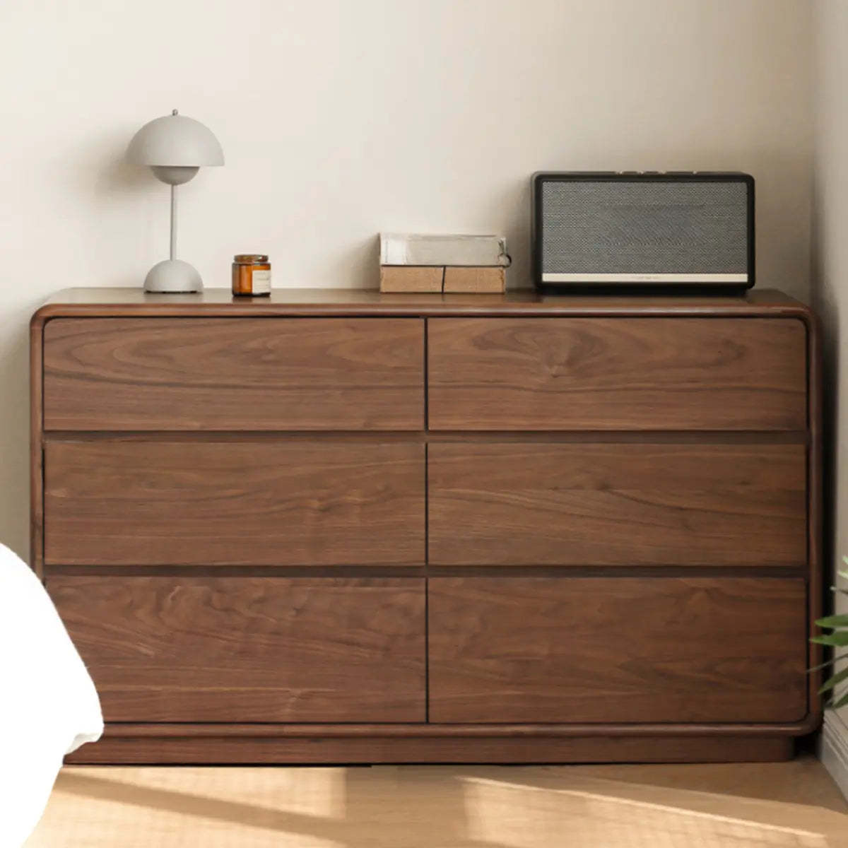 Traditional Natural Wood Drawer Makeup Vanity — Right