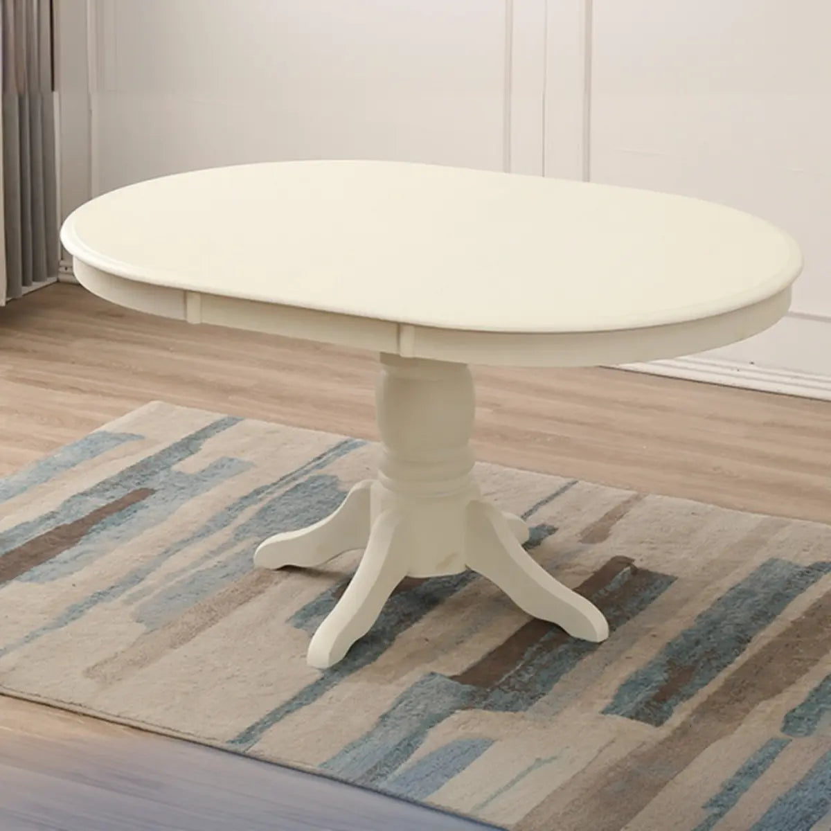 Traditional Round Brown Wood Extendable Dining Table — Without Chairs / Espresso