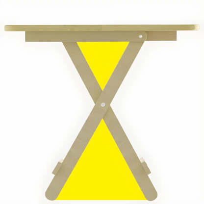 Traditional Folding Round Wood Dining Table — Square / Table Only