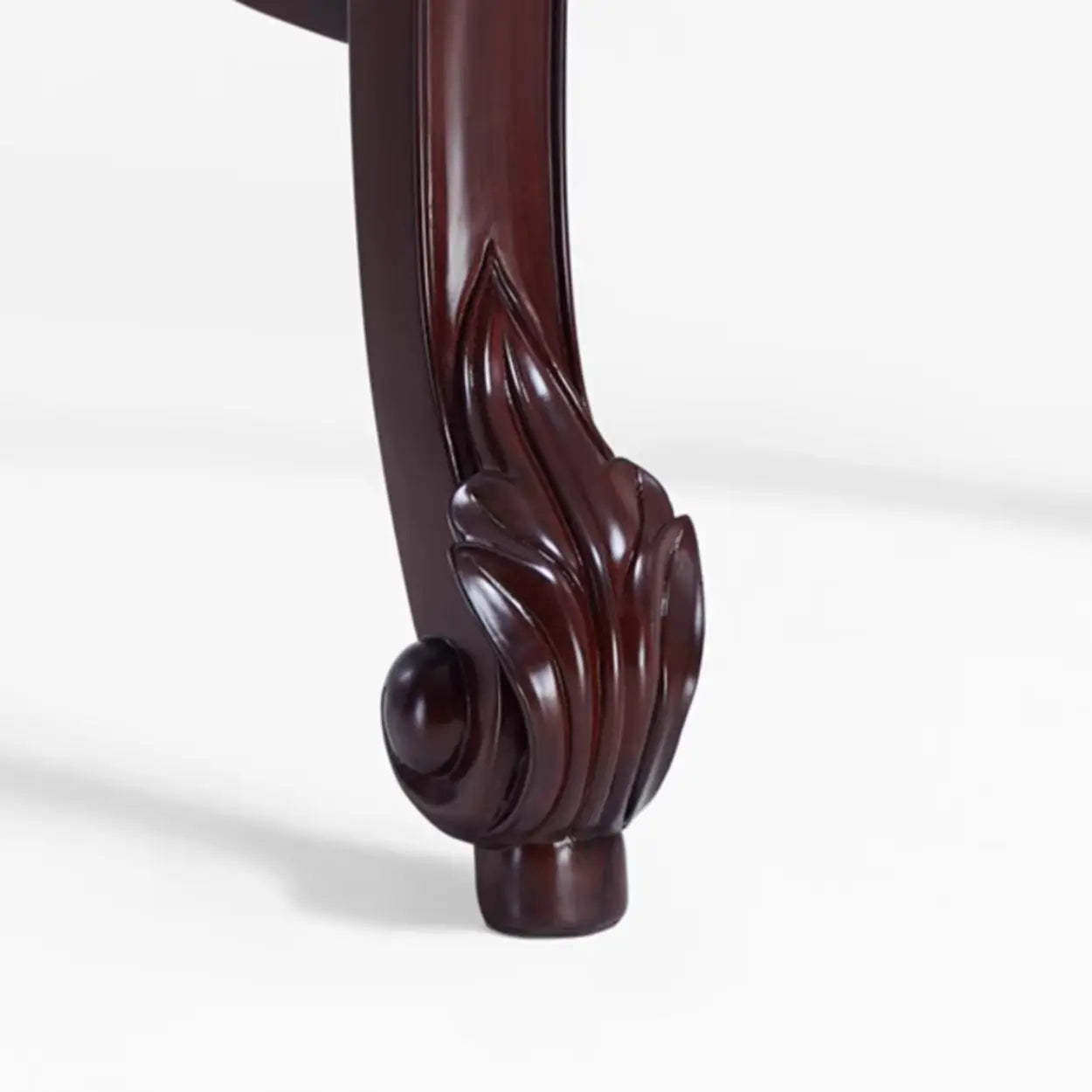 Traditional Half-Circle Marble Wood Foyer Console