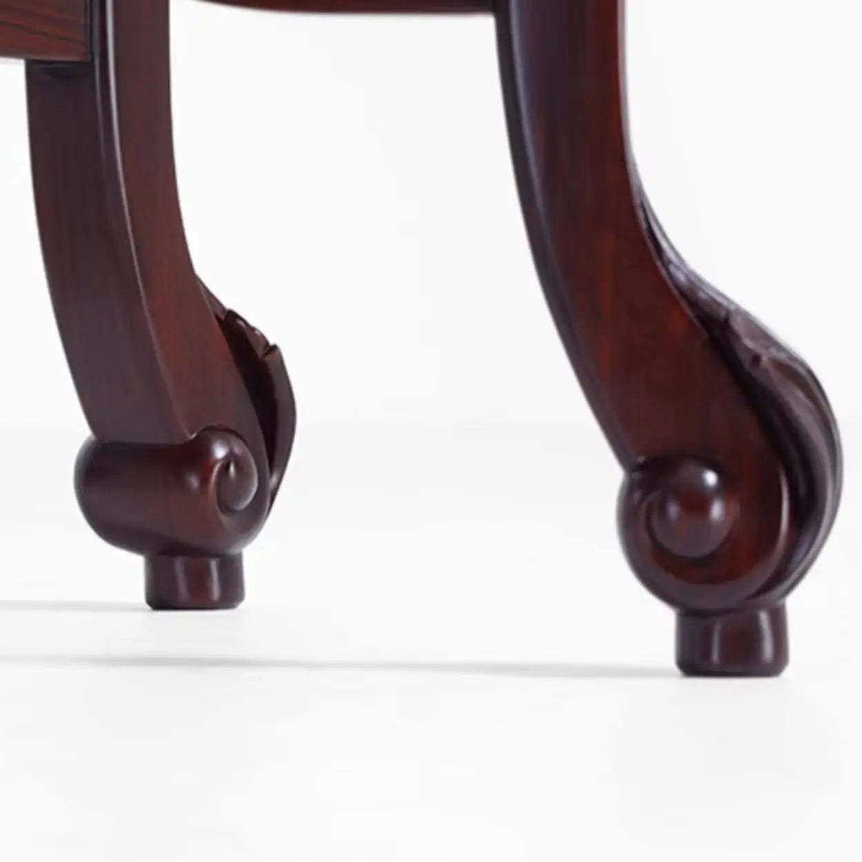 Traditional Half-Circle Marble Wood Foyer Console