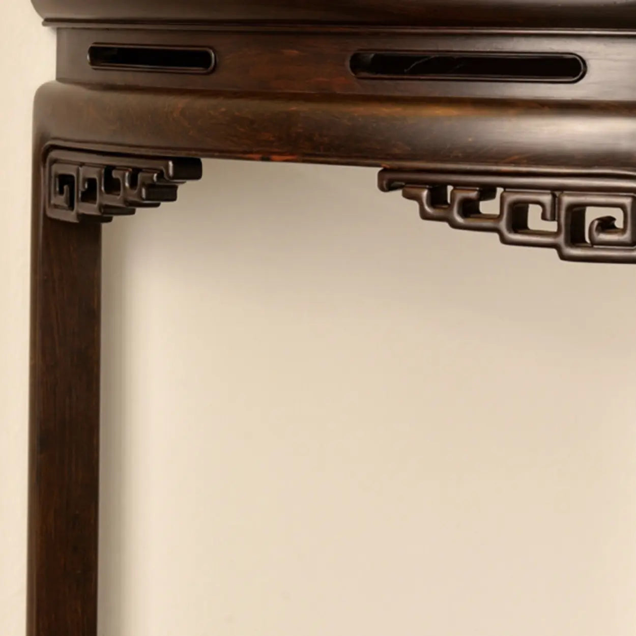 Traditional Half-Circle Espresso Entryway Table