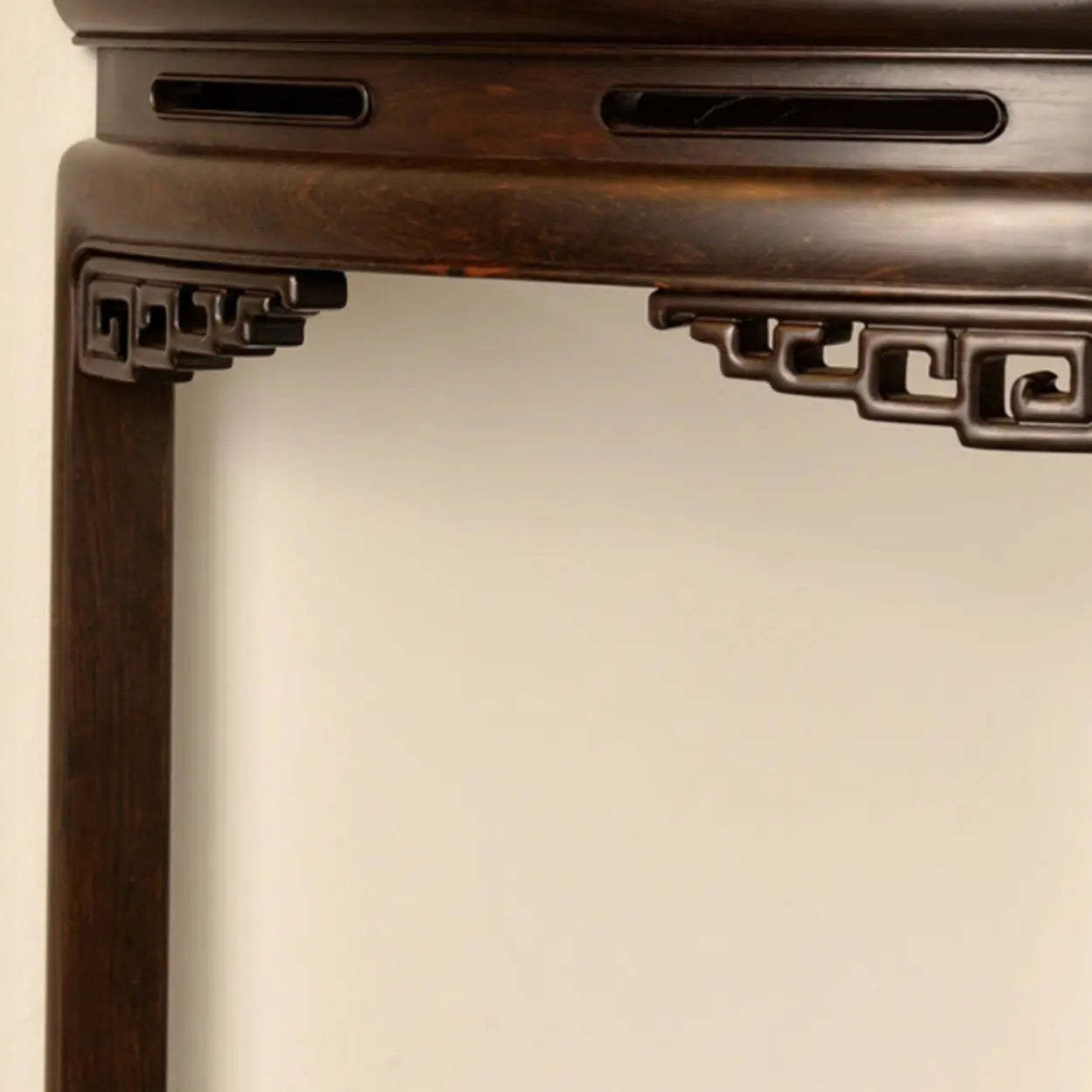 Traditional Half-Circle Espresso Entryway Table