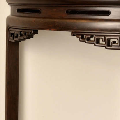 Traditional Half-Circle Espresso Entryway Table