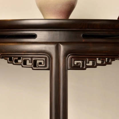 Traditional Half-Circle Espresso Entryway Table