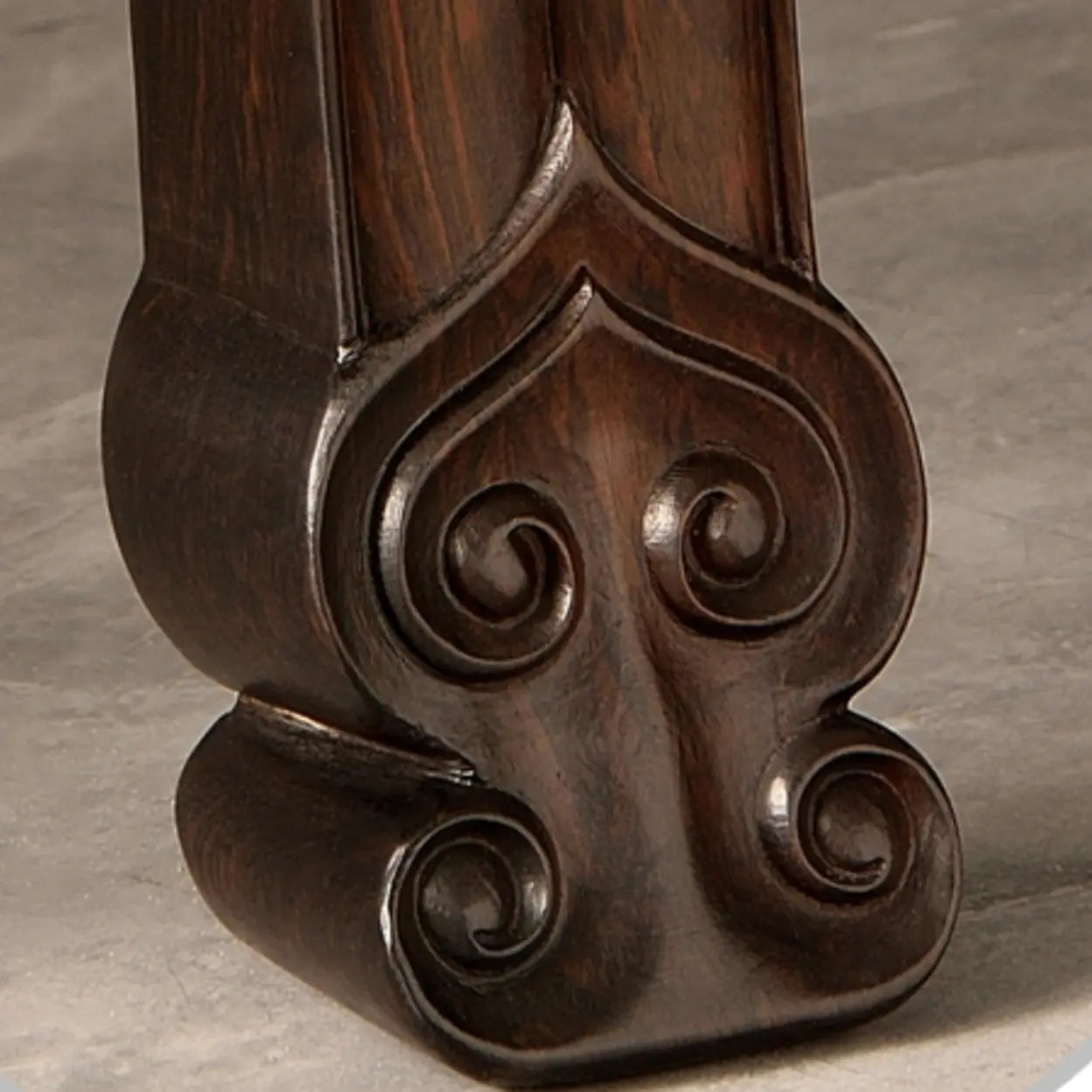 Traditional Half-Circle Espresso Entryway Table