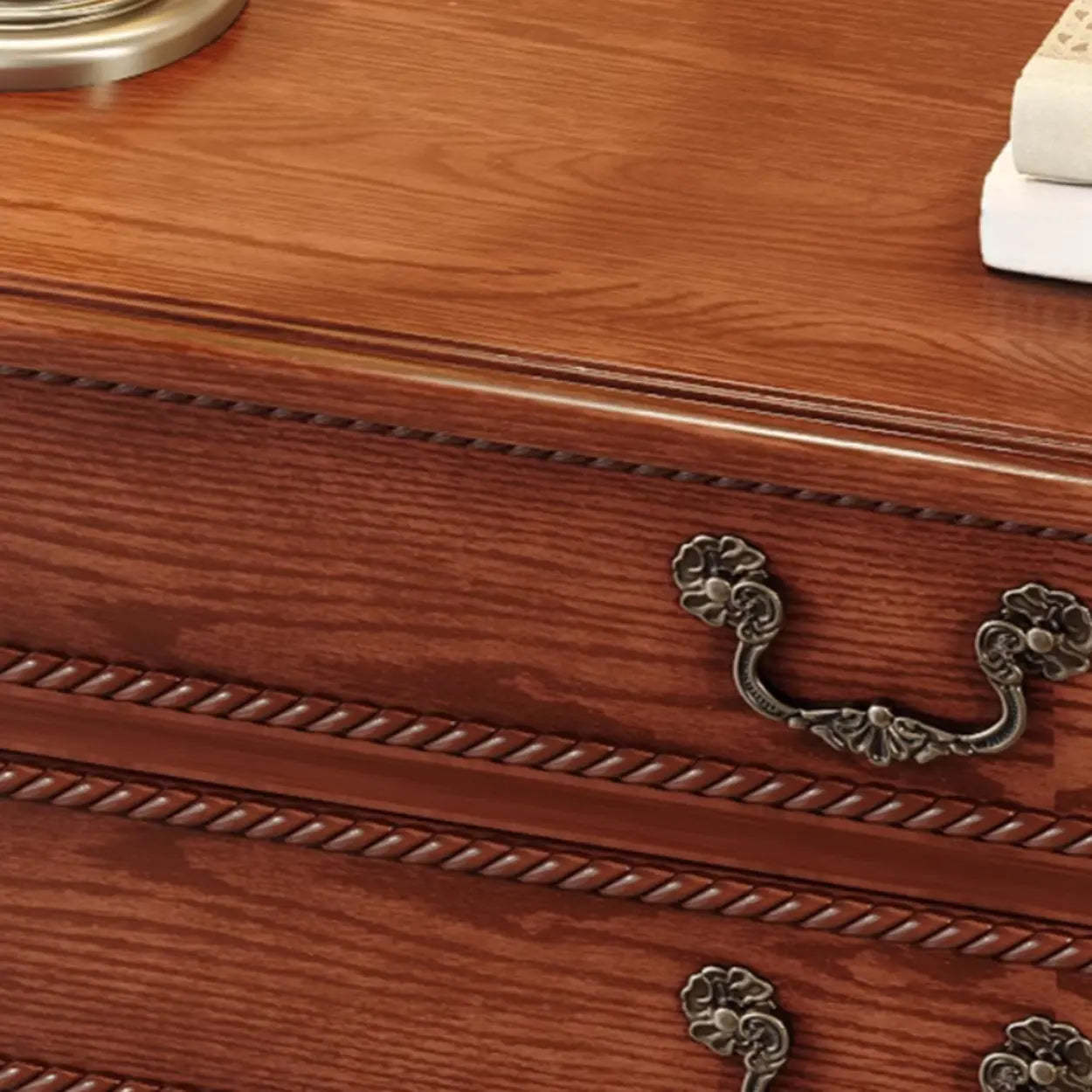 Traditional Half-Moon Rubberwood Console Table — Grey