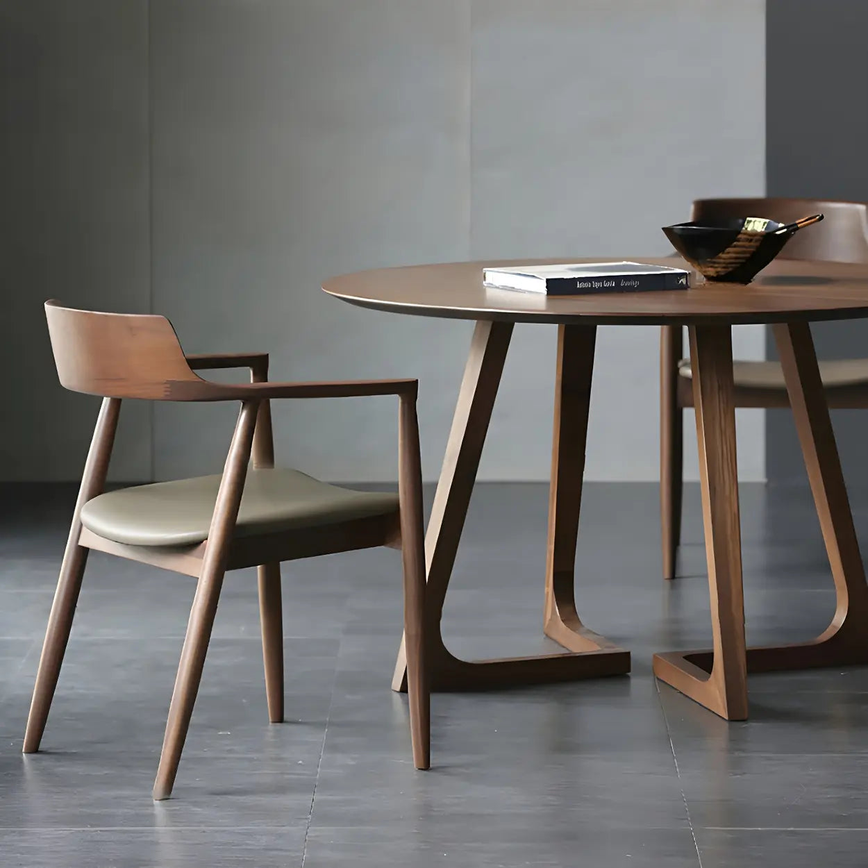 Walnut traditional arm dining chairs & benches