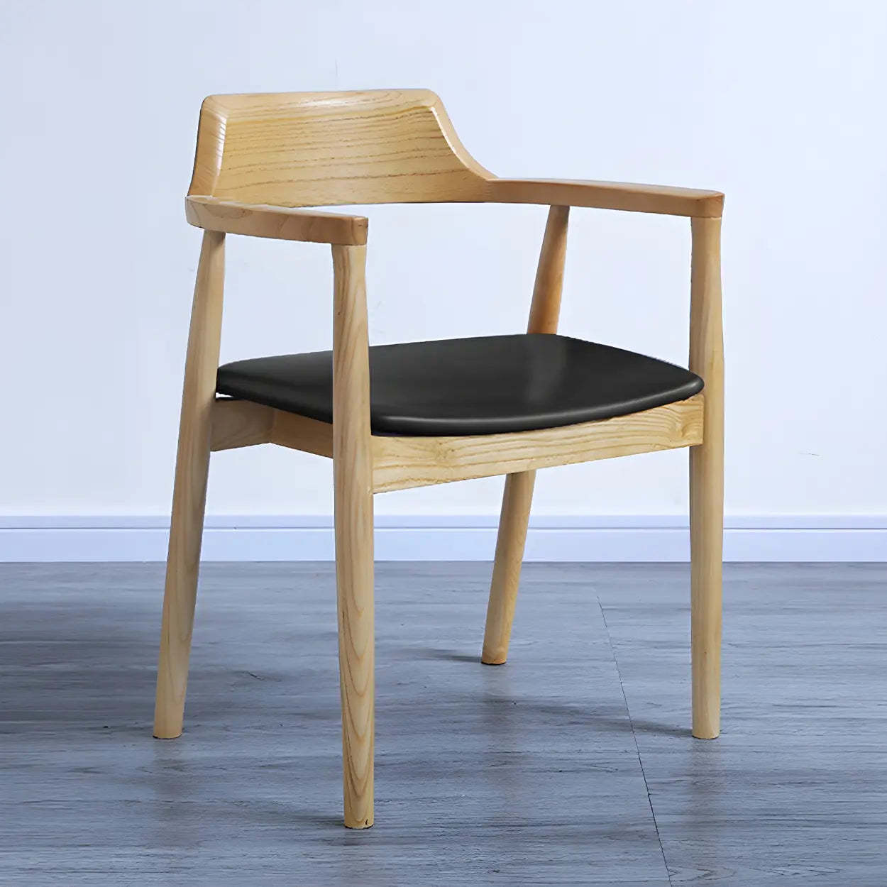 Lighom traditional arm natural dining chairs & benches in wood — Black