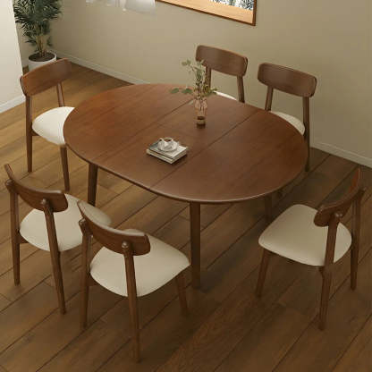 Traditional Oval Wood Dining Table — Without Chairs / Black