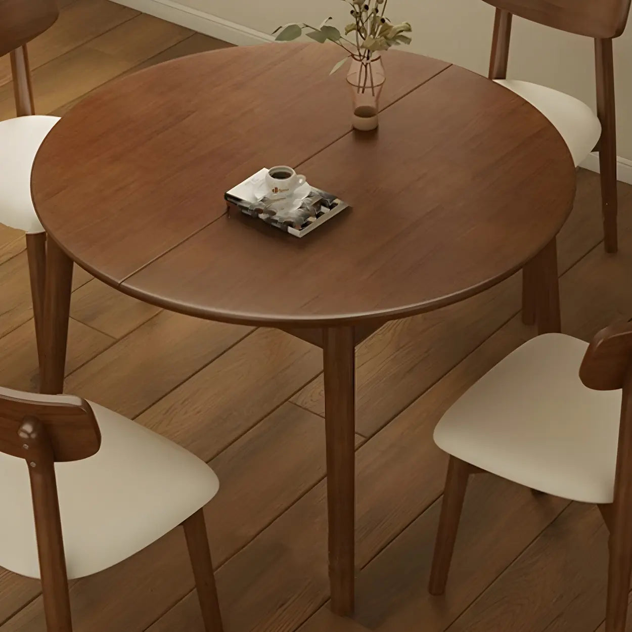 Traditional Oval Wood Dining Table — Without Chairs / White