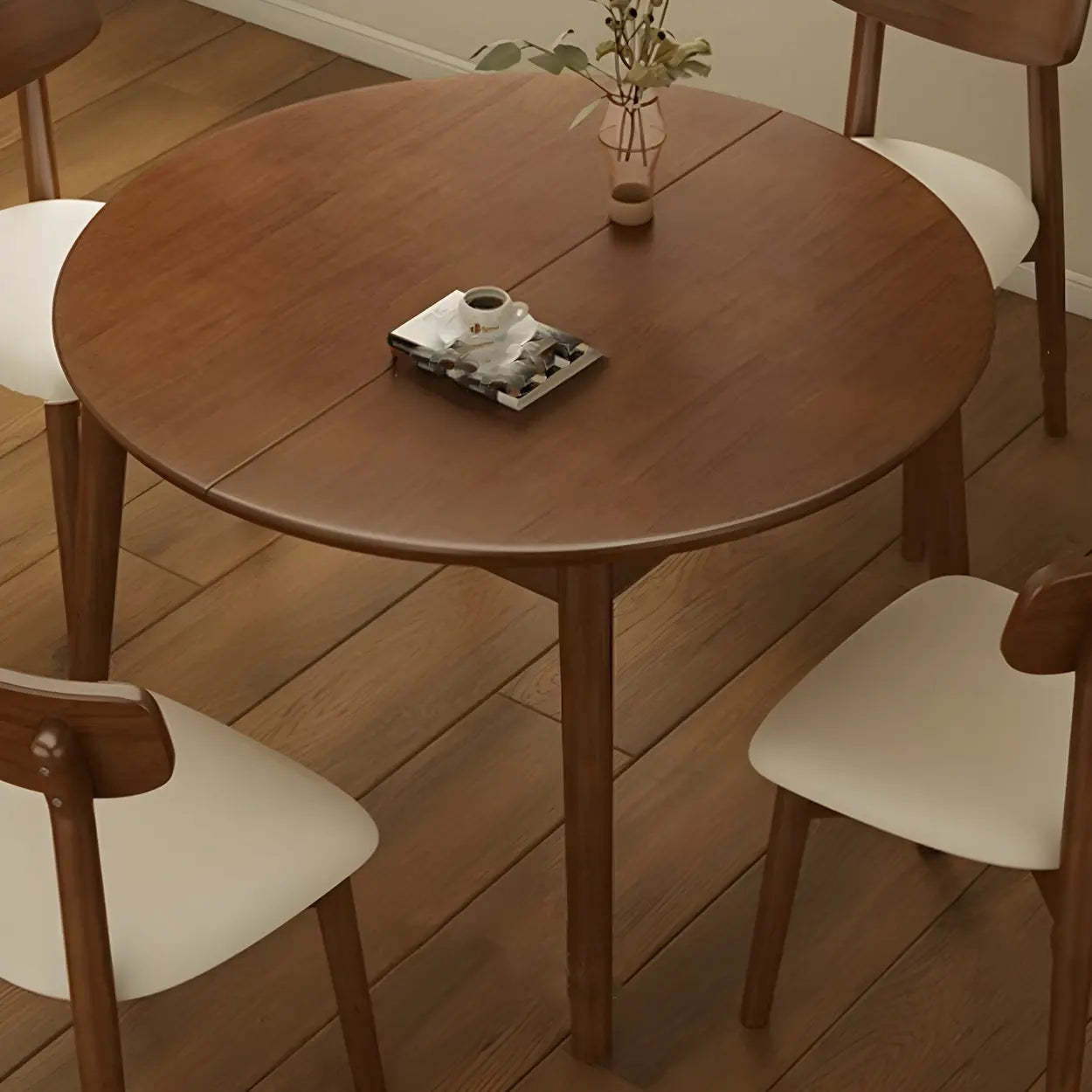 Traditional Oval Wood Dining Table — Without Chairs / White