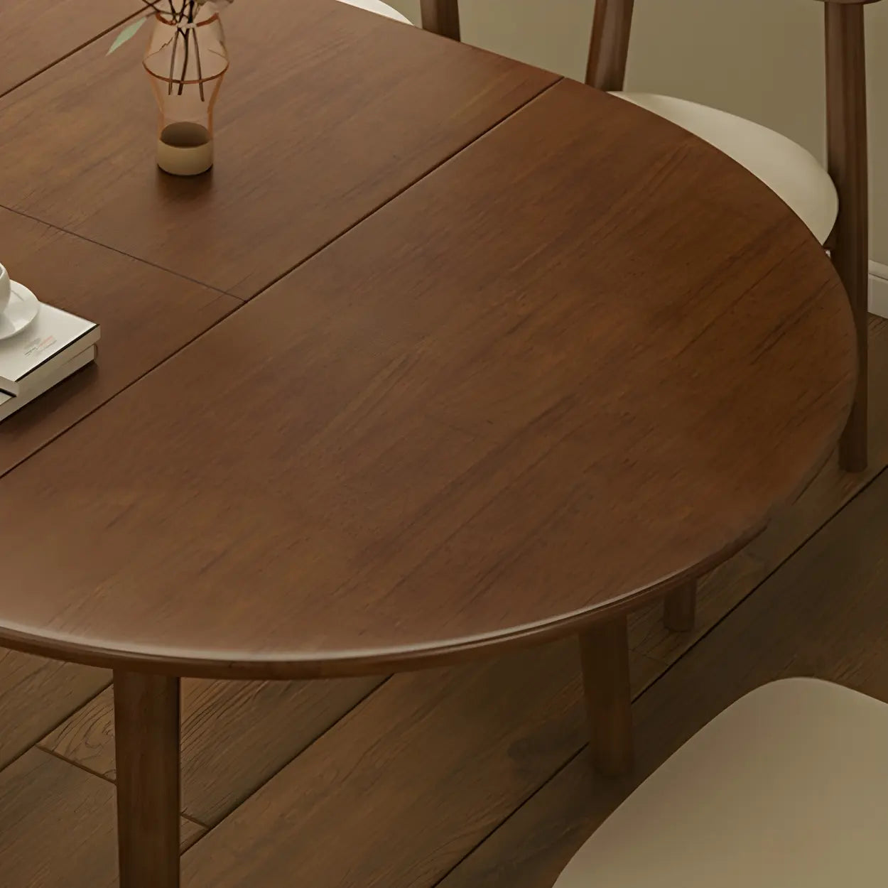 Traditional Oval Wood Dining Table — Without Chairs / White