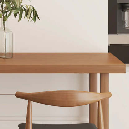 Traditional Rectangular Brown Wood Bar Table — Table Only