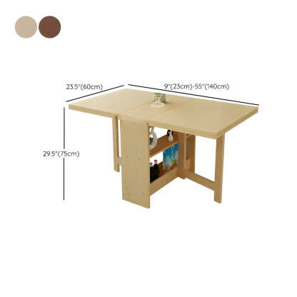 Rectangular Wood Drop-Leaf Dining Table