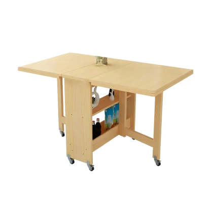 Rectangular Wood Drop-Leaf Dining Table