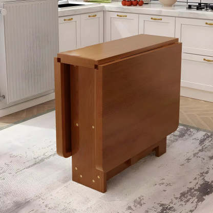 Rectangular Wood Drop-Leaf Dining Table