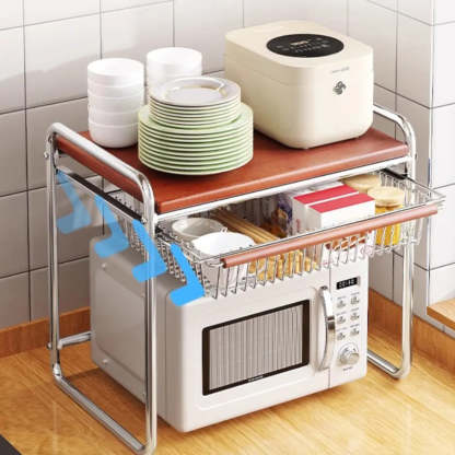 Traditional Silver Metal Frame Baker's Rack