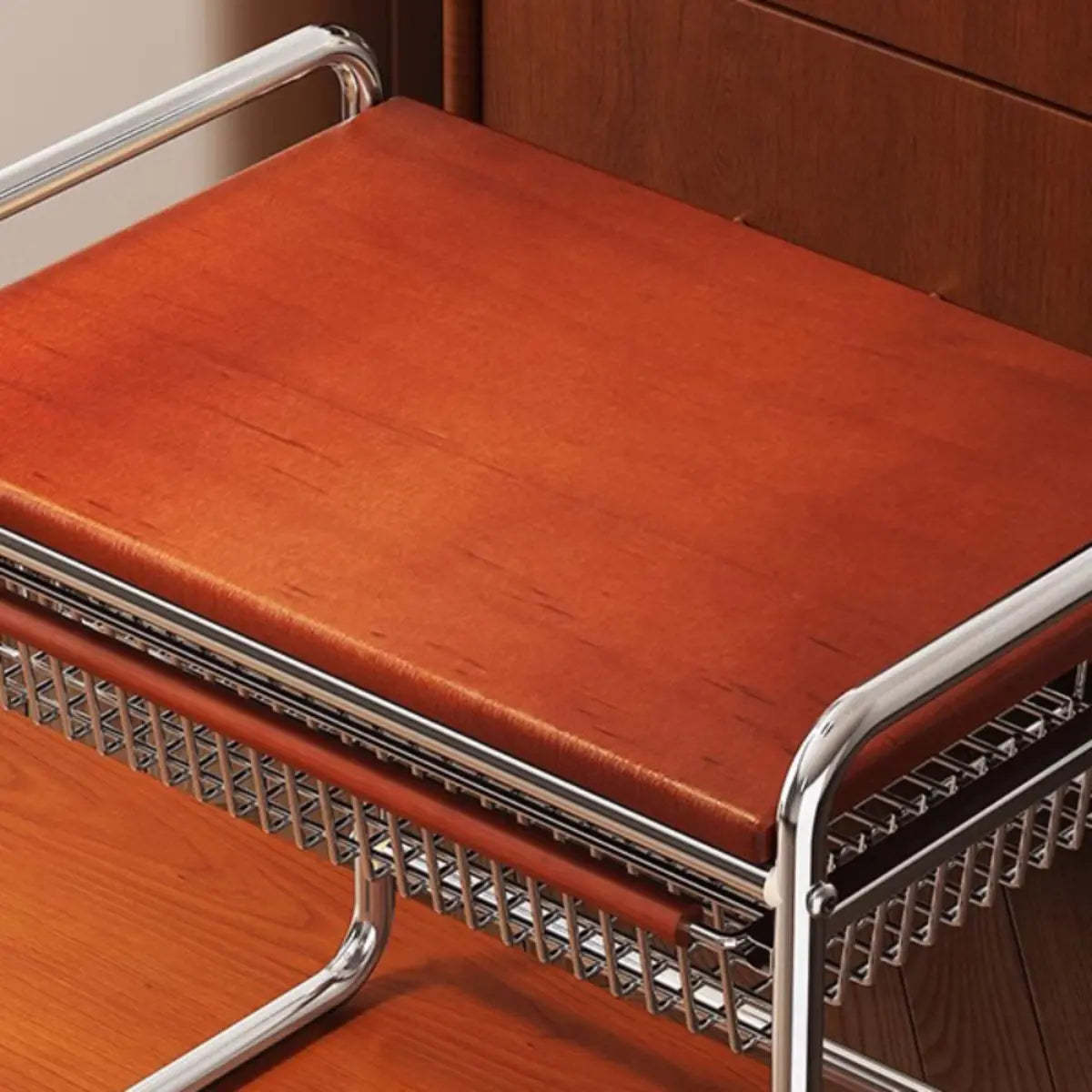 Traditional Silver Metal Frame Baker's Rack