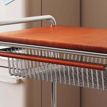Traditional Silver Metal Frame Baker's Rack