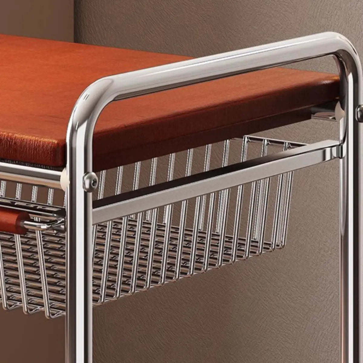 Traditional Silver Metal Frame Baker's Rack