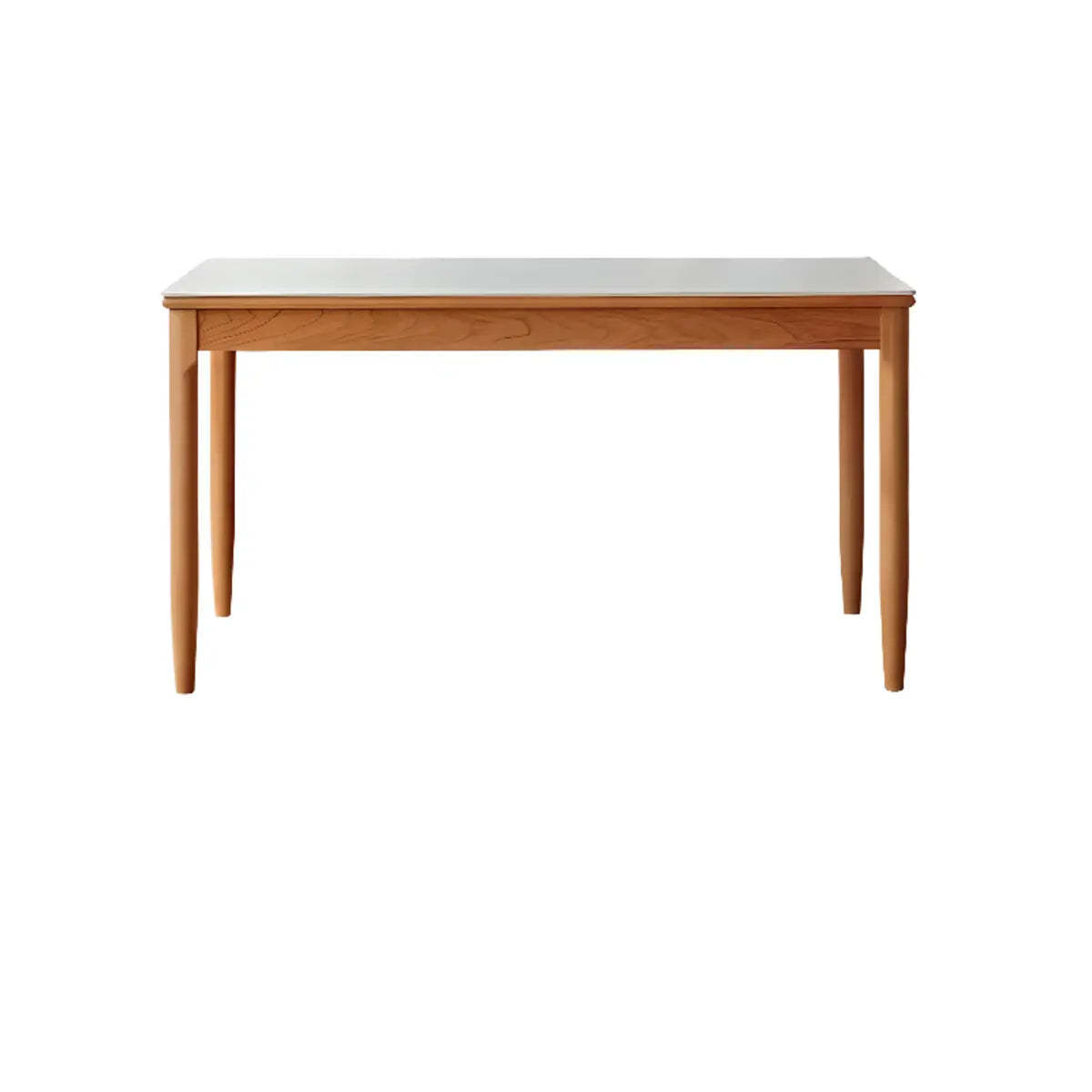 Top rectangular wood dining tables for dining room — 55.1" L x 29.5" W x 29.5" H / White