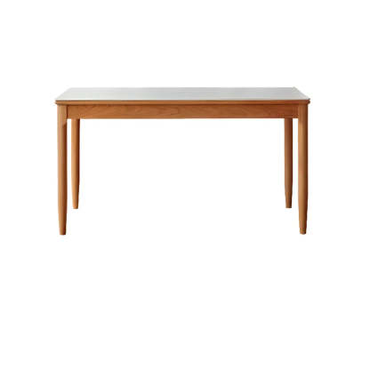 Traditional Rectangular Wood White Top Dining Table — White / Without Chairs