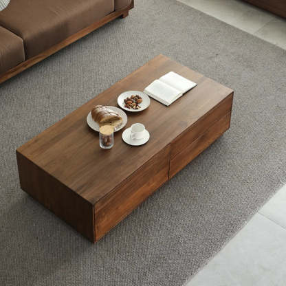 Traditional Solid Walnut Rectangular Coffee Table