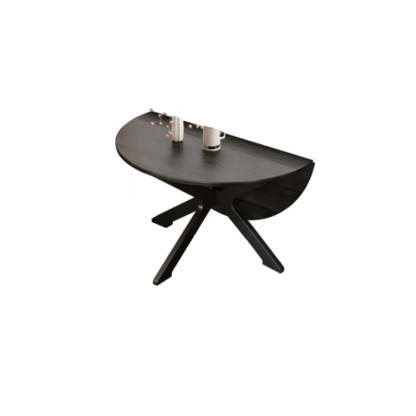 Traditional Wood Round Drop Leaf Foldable Dining Table