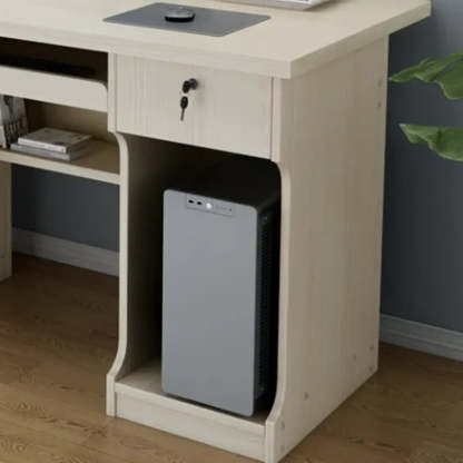 Transitional Ergonomic Wood Computer Desk with Drawers — Without Chairs / Cabinet Not Included