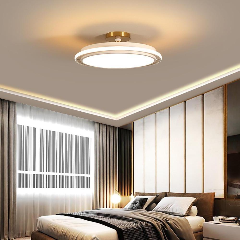 Circular LED Modern Flush Mount Lighting Ceiling Lights Hanging Light-Lighom