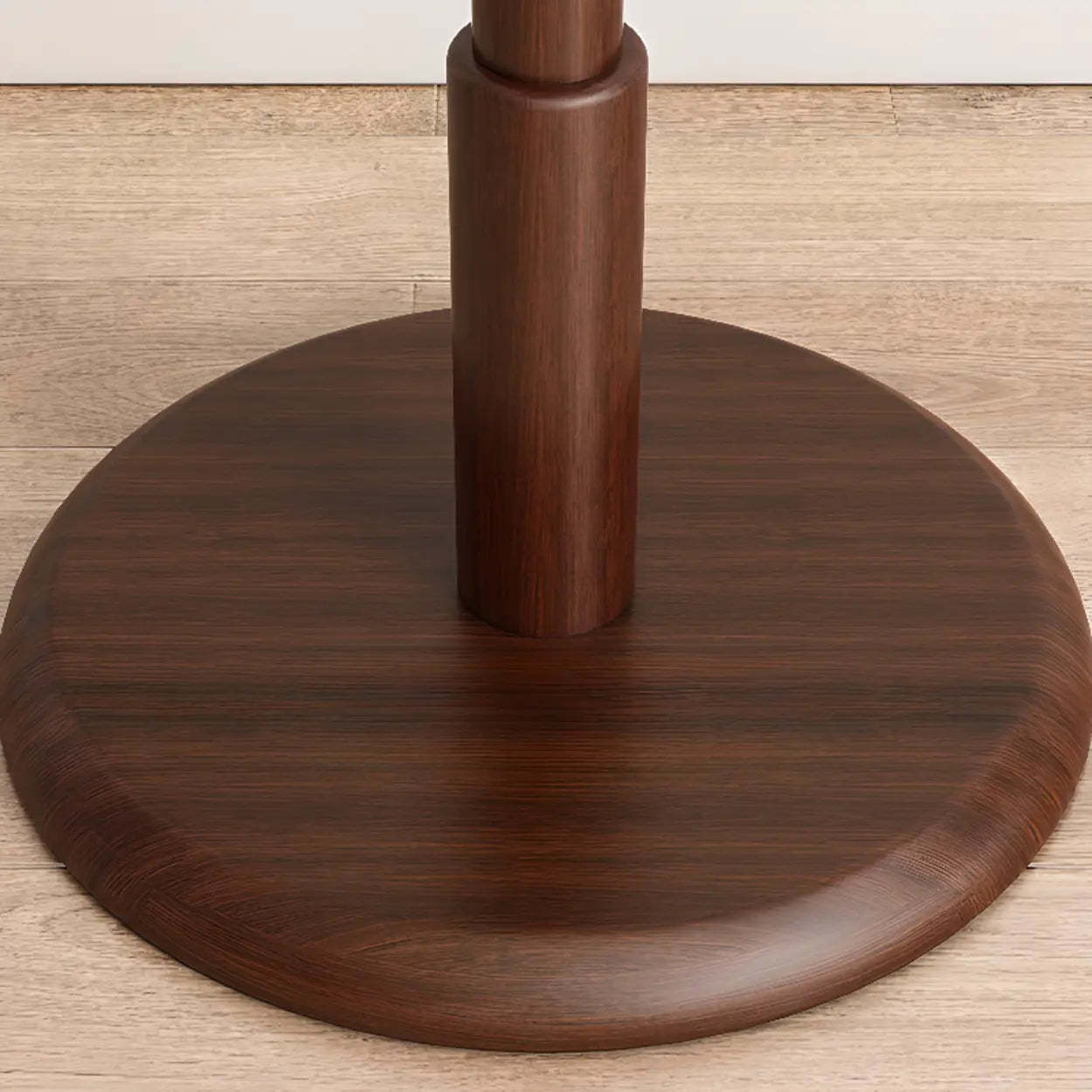 Tree Wood Hallway Brown Tall Coat Rack — Nut-Brown / Round Head Hook