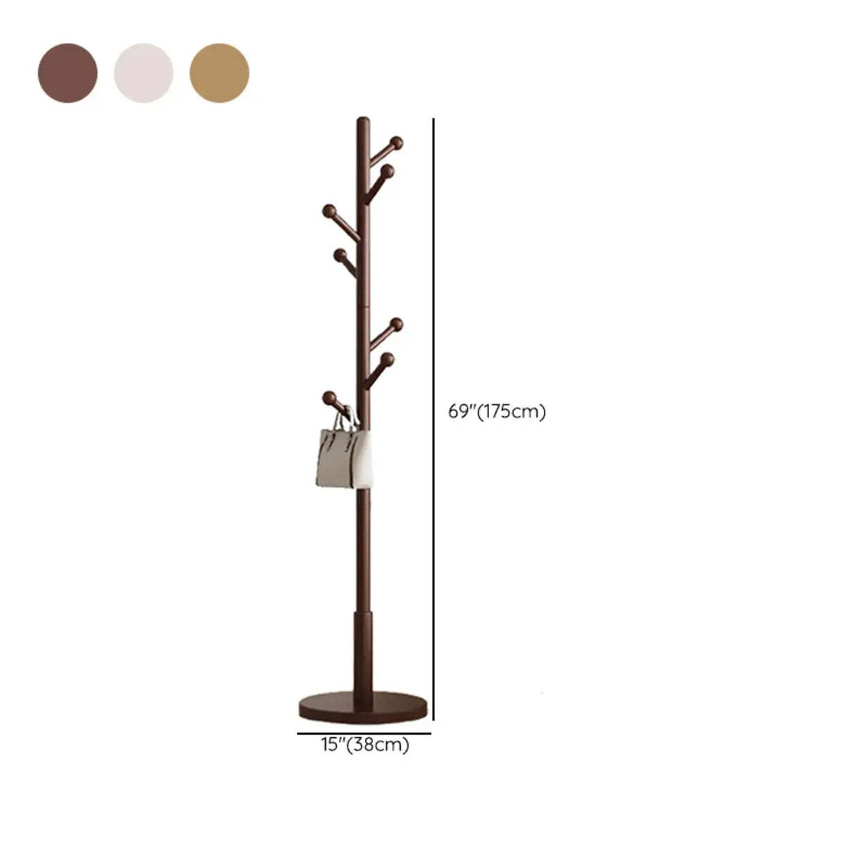 Tree Wood Hallway Brown Tall Coat Rack