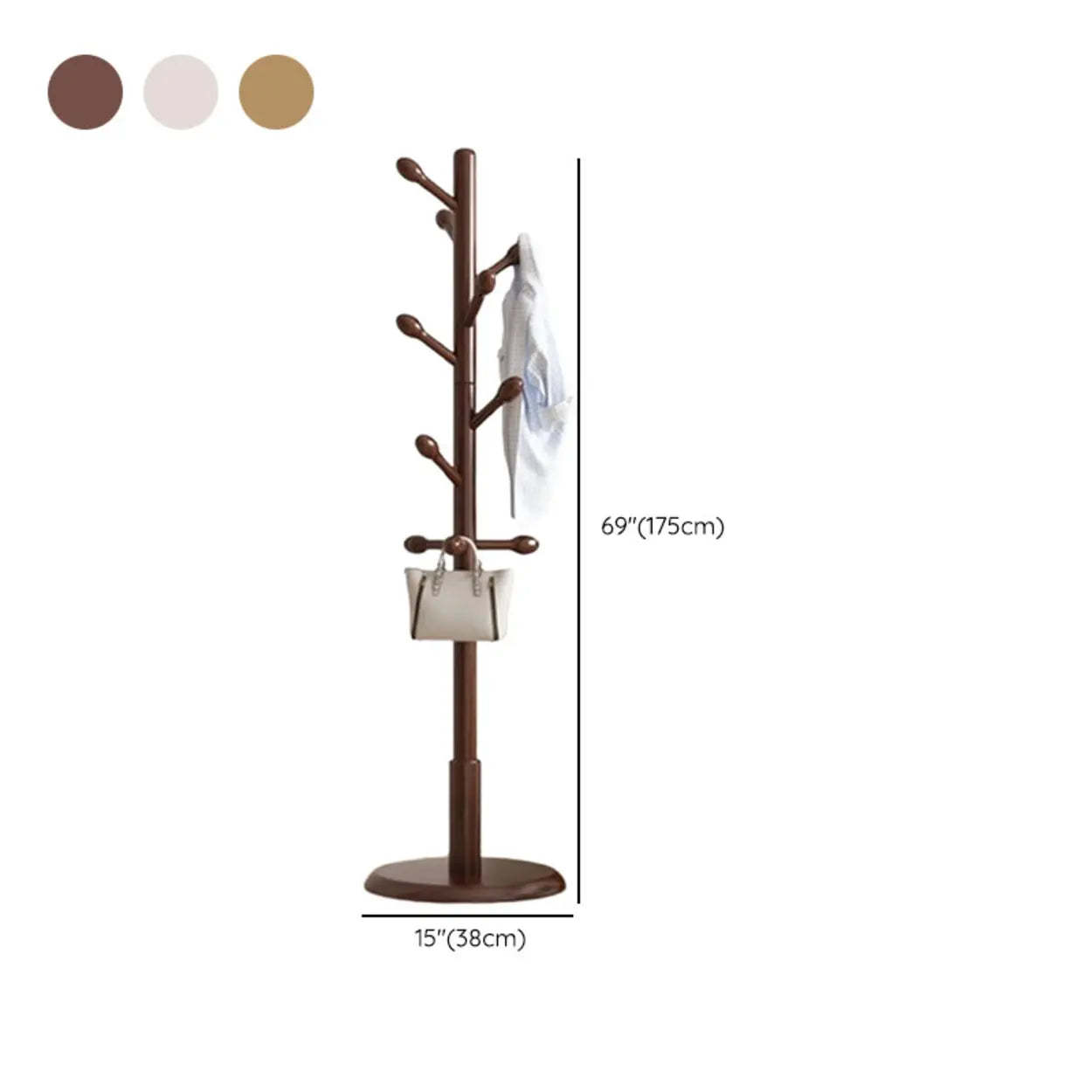 Tree Wood Hallway Brown Tall Coat Rack