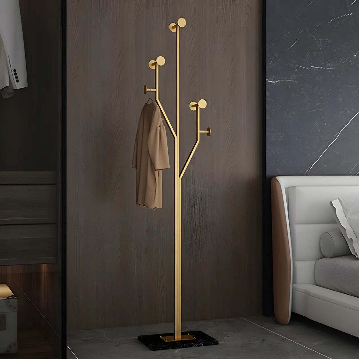 Tree-Shape Tall Freestanding Coat Rack