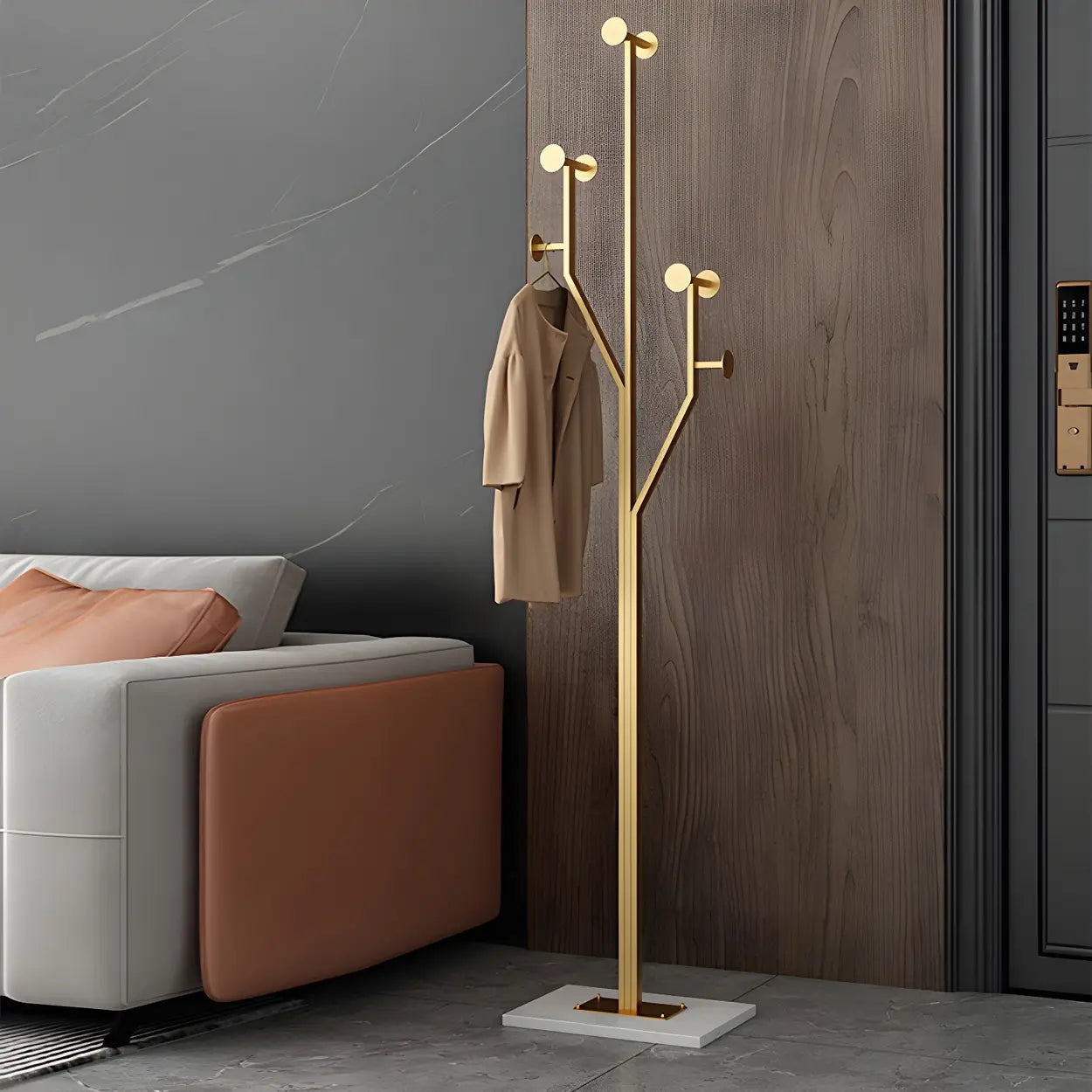 Tree-Shape Tall Freestanding Coat Rack