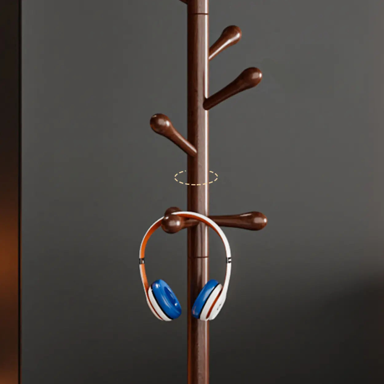 Nut-Brown Beech Wood Tree-Style Coat Rack