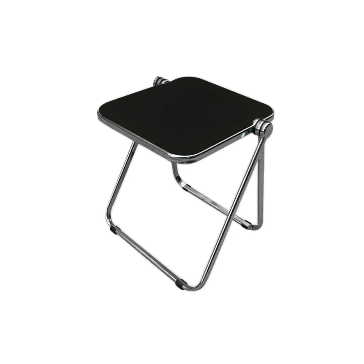 Trendy Folding Silver Compact Rectangular Metal Side Table