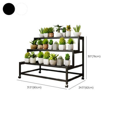 Trendy Rectangle Metal Rolling Plant Stand