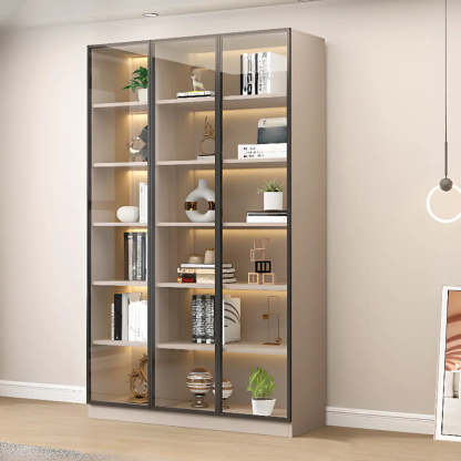 White Rectangular Glass Display Cabinet