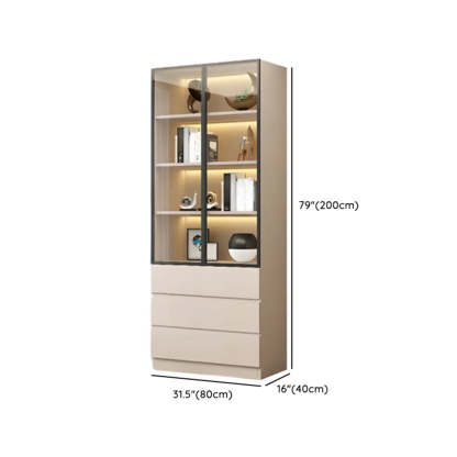 White Rectangular Glass Display Cabinet