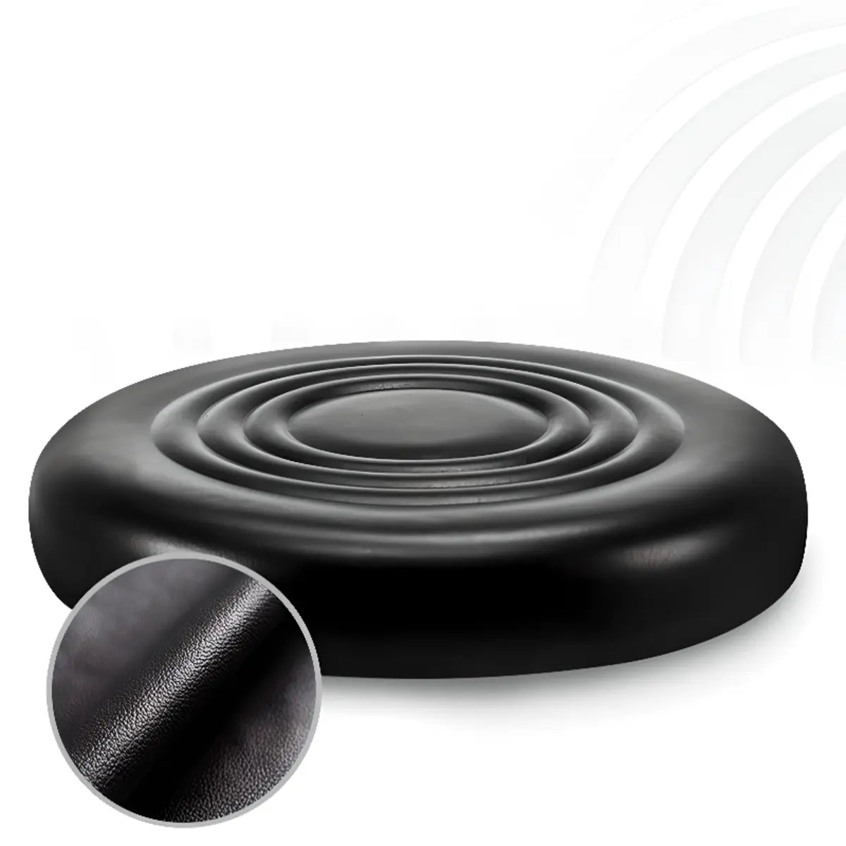 Trendy Black Round Chrome Adjustable Stool