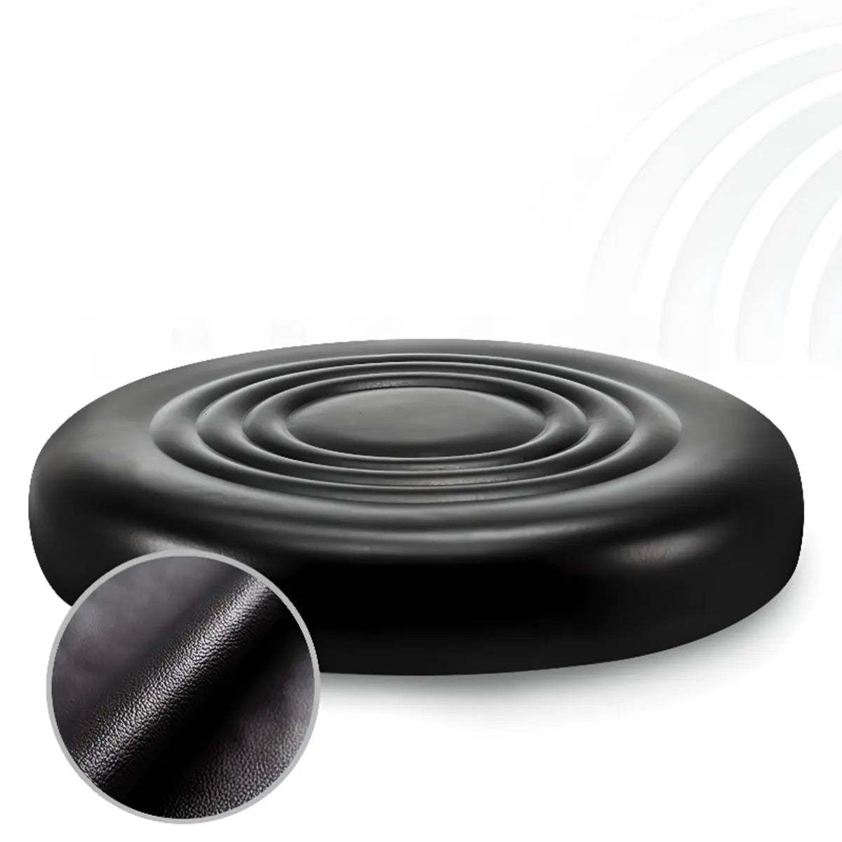 Trendy Black Round Chrome Adjustable Stool