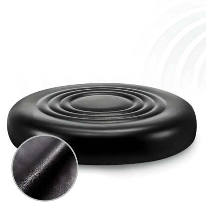 Trendy Black Round Chrome Adjustable Stool
