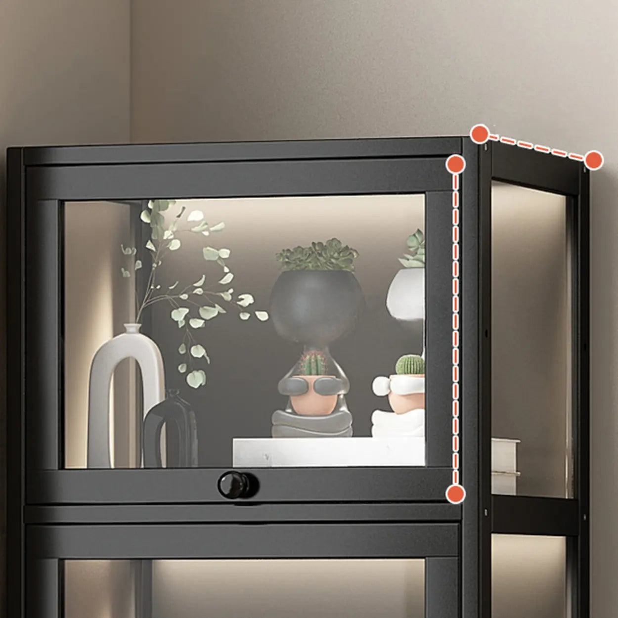 Vertical Narrow Display Bookcase — White