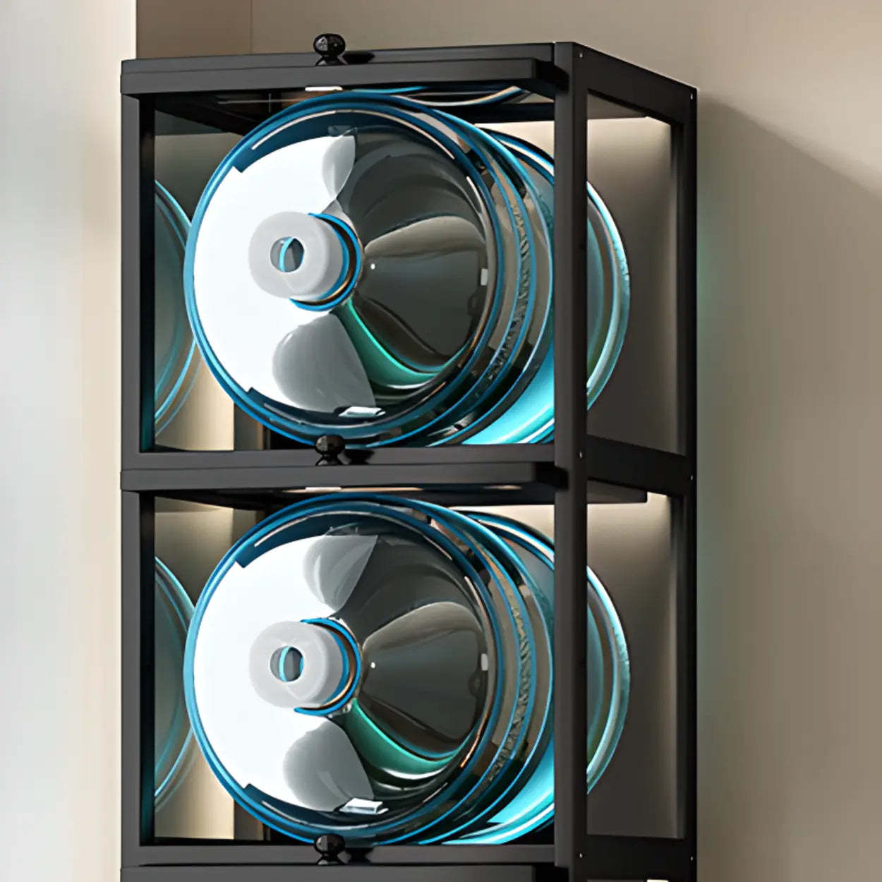Vertical Narrow Display Bookcase — White
